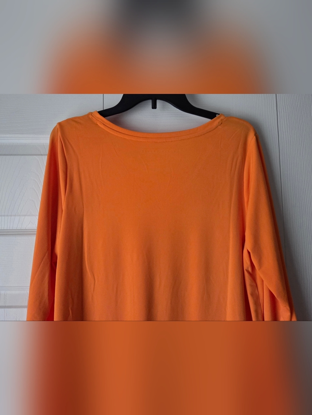 NWOT Susan Graver Orange V-Neck 3/4 Sleeve Top Size M - Picture 8 of 11